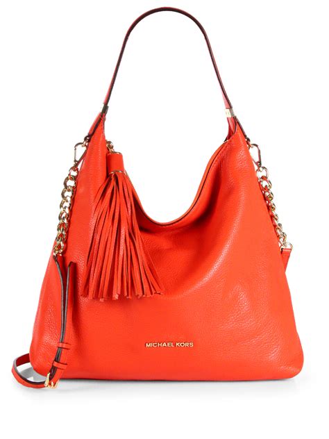 michael kors cloth orange cloth shoulder bag|michael kors shoulder bag sale.